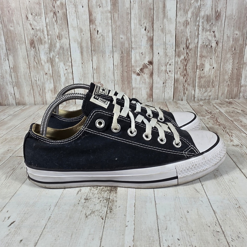 Converse Chuck Taylor All Star Low Top Black Canvas Sneakers  Womens 9 Mens 7